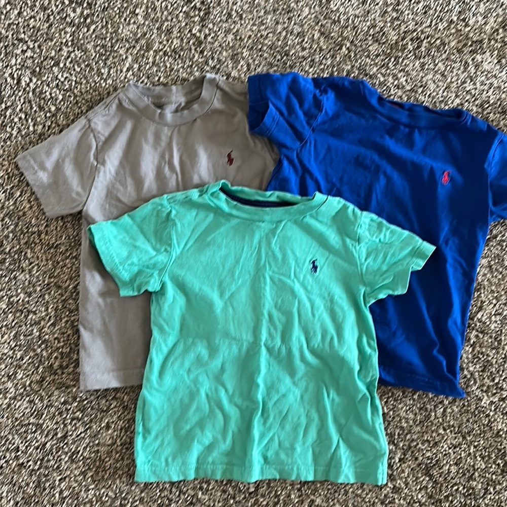 Polo Ralph Lauren 3 pack tshirts green, gray, and blue
